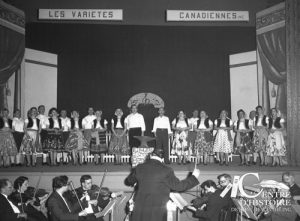 Spectacle des Variétés Canadiennes, 1959. Centre d'histoire de Saint-Hyacinthe, Fonds CH548 Raymond Bélanger, photographe.
